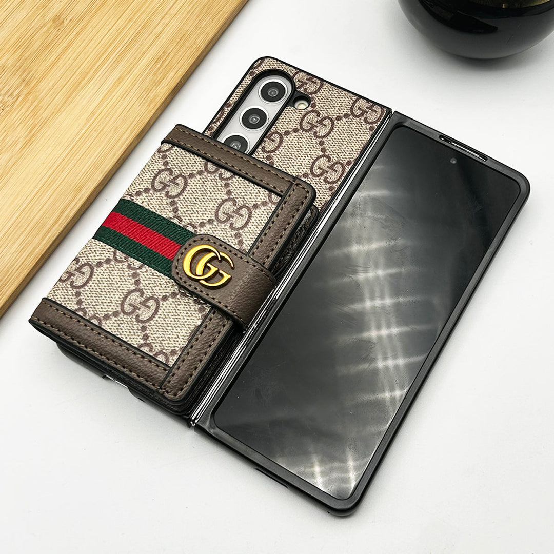 Samsung Galaxy Z Fold 6 Luxury Fashion Leather Brand Case