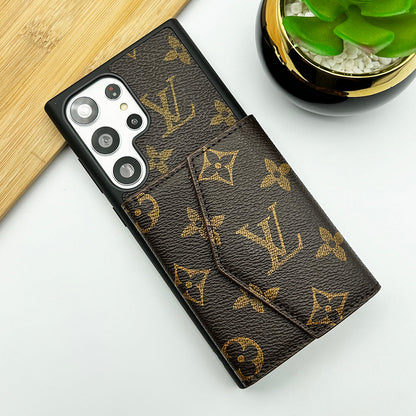 Samsung Galaxy S24 Series Luxury Brand Leather Wallet Card Holder Case