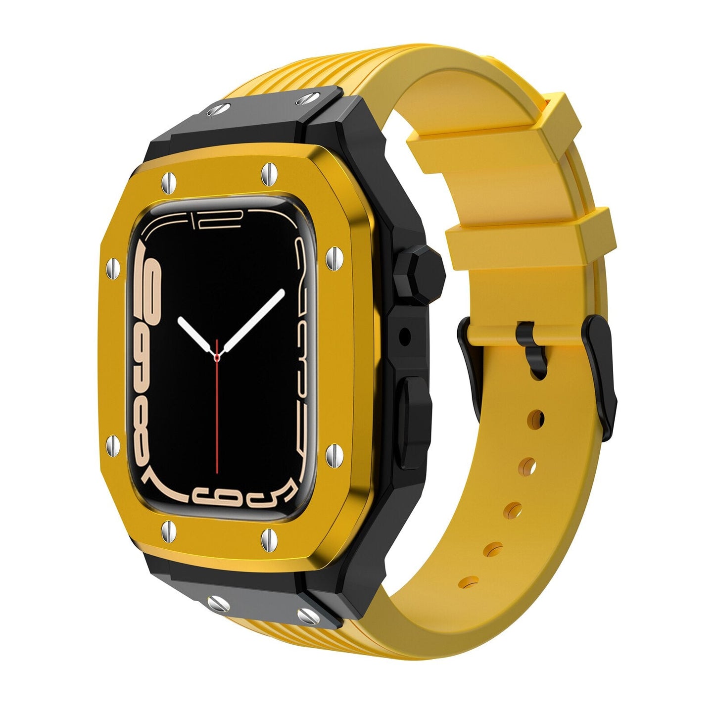 Luxury Rubber Stainless Steel Cover for Apple iWatch Series