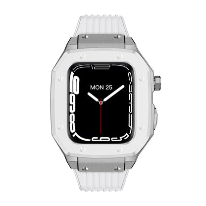 Luxury Rubber Stainless Steel Cover for Apple iWatch Series