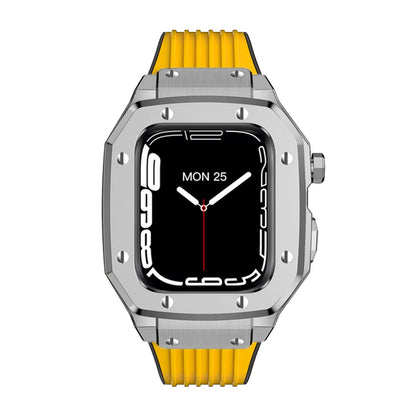 Luxury Rubber Stainless Steel Cover for Apple iWatch Series