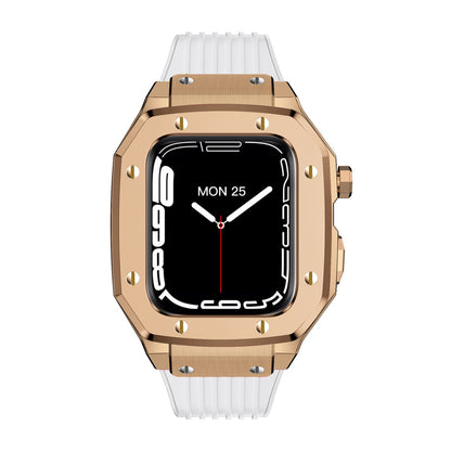 Luxury Rubber Stainless Steel Cover for Apple iWatch Series