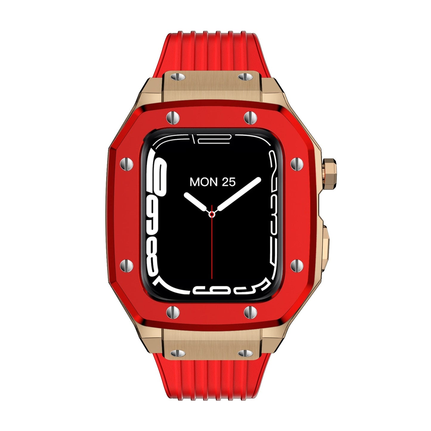 Luxury Rubber Stainless Steel Cover for Apple iWatch Series