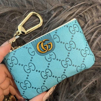 Elegant GG-Inspired Coin Pouches with Keychain