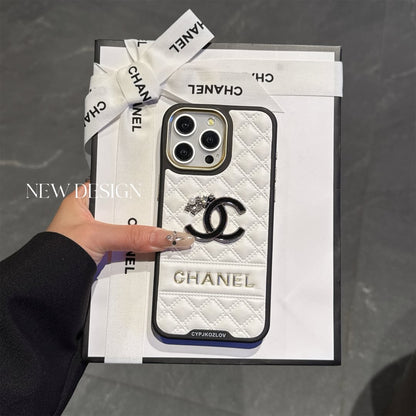 Embossed Chanel Diamond-Quilted Lambskin iPhone Case