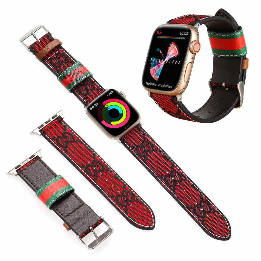 Luxury GG & Bur Strap for Apple Watch