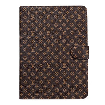 Luxury Canvas Monogram Leather Fresh Summer Theme Pattern Apple iPad case