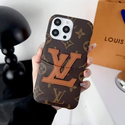 BIG LOGO IPHONE CASE WITH WALLET CARD HOLDER