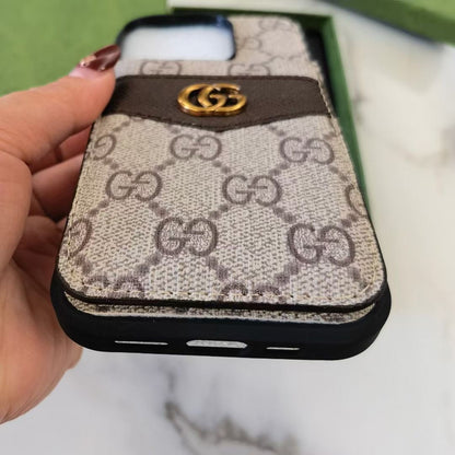 Luxury GG iPhone Case with Card Holder