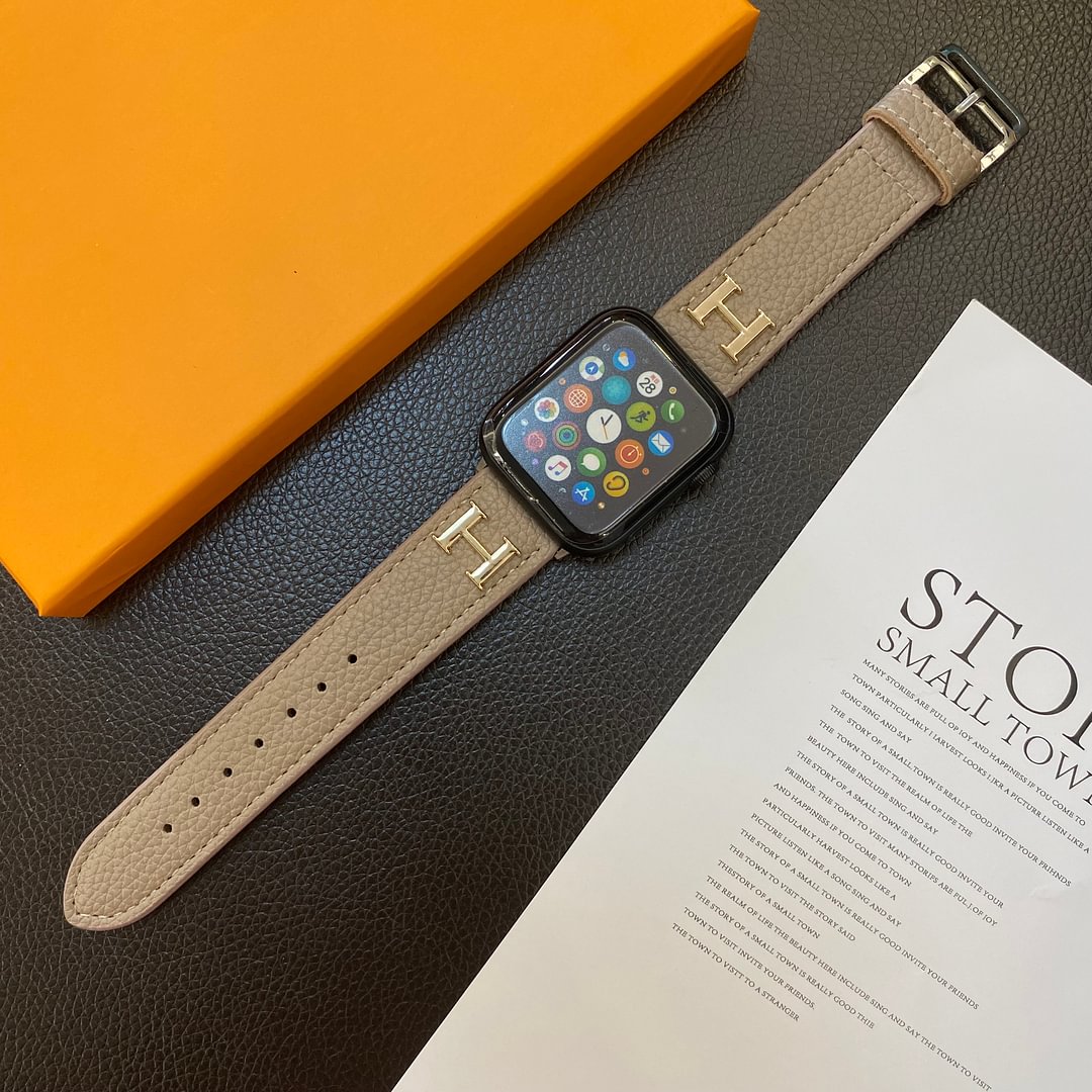 Genuine Pattern Leather Apple Watch Strap