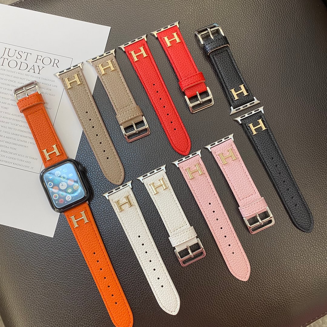 Genuine Pattern Leather Apple Watch Strap