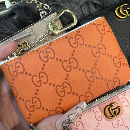 Elegant GG-Inspired Coin Pouches with Keychain