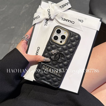 Embossed Chanel Diamond-Quilted Lambskin iPhone Case