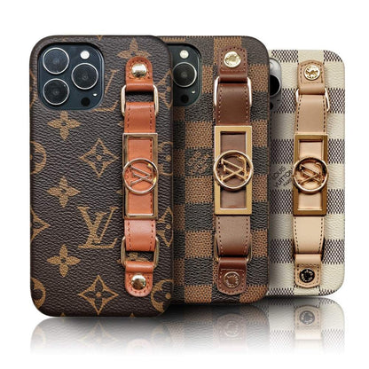 LUXURY LEATHER  WRIST BAND IPHONE CASE