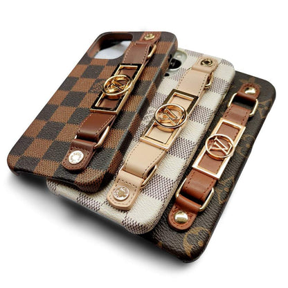 LUXURY LEATHER  WRIST BAND IPHONE CASE