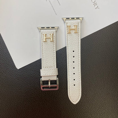 Genuine Pattern Leather Apple Watch Strap