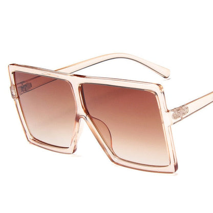 Plastic Oversized Women Sunglasses Square Brand Designer Big Frame Sunglasses For Female UV400 Sun Glasses oculos masculino